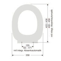 Universal WC-Sitz, mit Absenkautomatik weiß