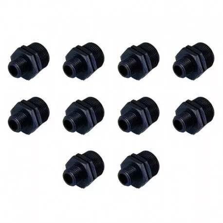 3/4 "x 1/2" reduzierter Nippel aus Polyethylen (Packung x 10)