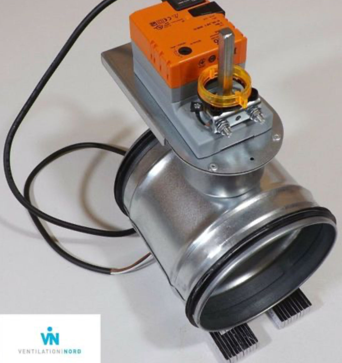 Absperrklappe-DTBU Ø250 dicht Wickelfalzrohr Wohnraumlüftung Belimo LM230A 230V
