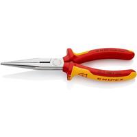 Knipex VDE-Flachrundzange , mit Schneide L: 200mm, verchr., Gr. m. 2 Komp-Hüllen