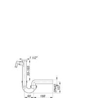 Dallmer Röhren-Siphon 100/1 1 1/2"xDN40, mit Waschgeräte Anschluss