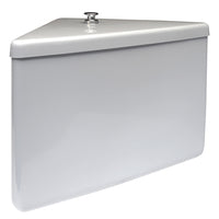 CORNER CIRCULATOR, PLASTIC, 9 LITER LOW-HANGING, JOMO # 180 002 WHITE