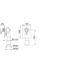 Dallmer Wandeinbau-Waschgeräte-Siphon HL 400, DN 40/DN 50