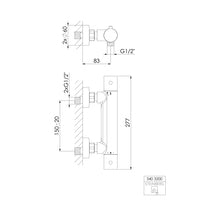design shower-aperture thermostat 1/2" matt black