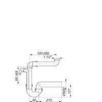 Dallmer Raumspar-Siphon 121 SL, 1 1/2"xDN50