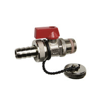 KFE-Kugelhahn 1/2" vern., kompl. m. Kappe, Kette, Verschraubung, selbstd.