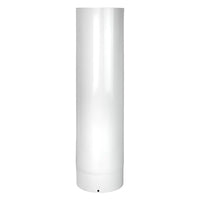 BERTRAMS Abgasrohr ALU-Pu L: 500mm, d: 130mm, gefalzt, weiß