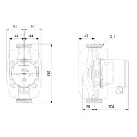 Grundfos Hocheffizienz Umwälzpumpe ALPHA1 25-40 130mm 1x230V G1_1/2 DACH