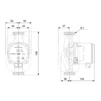 GRUNDFOS Hocheffizienz Umwälzpumpe ALPHA3 25-60 180 1x230V G1_1/2 DACH