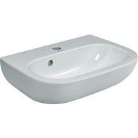 DURAVIT Handwaschbecken D-Code 450mm mit ÜL, mit HLB, 1 HL, weiß