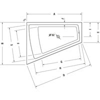 DURAVIT Badewanne Paiova 1700x1300mm Ecke links, mit Schürze u.Gestell, weiß