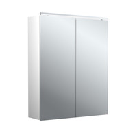Lichtspiegelschrank, B:600mm / T:153mm , 2-trg,AP,LED,Unterl. Alu