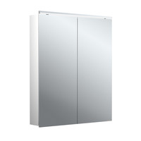 Lichtspiegelschrank, B:600mm / T:113mm trend4YOU 2.0, 2-trg,AP,LED,Unterl. Alu