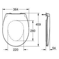 Grohe WC-Sitz Bau Keramik 39492 weiß (39492000)