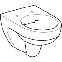 Geberit Renova No.1 wall-mounted washdown WC, rimless, white, 203050000