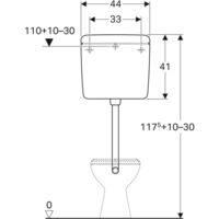 GEBERIT AP-SPÜLKASTEN AP127 MIT SPÜL- STOPP-SPÜLUNG, HALBHOCHHÄNGEND, WEISS
