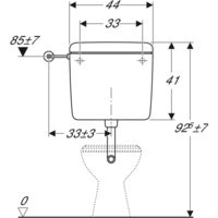 GEBERIT AP-SPÜLKASTEN AP127 MIT SPÜL- STOPP-SPÜLUNG, TIEFHÄNGEND, WEISS-ALPIN