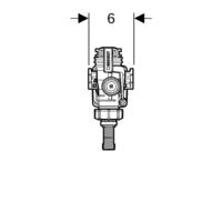 GE Typ 383 Füllventil, WA seitlich 3/8", Nippel aus Messing, für AP-SPK