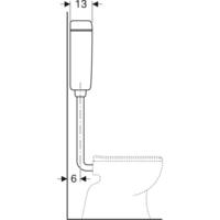 GEBERIT AP127 WALL-MOUNTED CISTERNA WITH FLUSH STOP FLUSH, SEMI-HUNG, WHITE