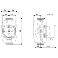 Grundfos Hocheffizienz Umwälzpumpe ALPHA1 25-40 130mm 1x230V G1_1/2 DACH
