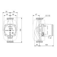 GRUNDFOS Hocheffizienz Umwälzpumpe ALPHA3 25-60 180 1x230V G1_1/2 DACH