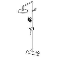 HA Regenbrause-Duscharmatur Hansamicra 4435 Thermostat Handbrause DN 15 chrom