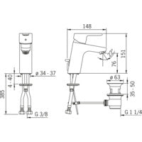 HA Waschtisch-Einhandmischer Hansaprimo XL 4956 verchromt