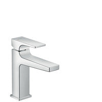 HG wash basin mixer 110 Metropol chrome with lever handle and pull rod drain thread.