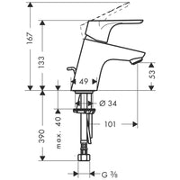 Hansgrohe Focus Einhebel- Waschtischmischer 70, chrom, 31730000