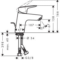 HA Waschtisch-Einhandmischer Hansapolo 5140 verchromt