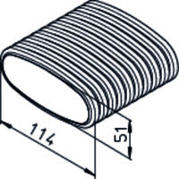 LÜFTUNGSROHR OVAL, FLEXPIPE FRS-R 51 (MVP: 20 M) JE MVP