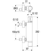 AP-Brausethermostat eigensicher,Cool Tec aktiv4YOU 2.1, DIN DVGW-Zert.verchromt