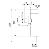 WC-Druckspüler SCHELLOMAT SILENT ECO mit Absp.,SCHELL # 02 250 06 99 verchr.