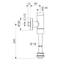 Schell SCHELLOMAT BASIC Urinal- Spülarmatur 1/2", 024760699