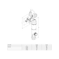 SYR RÜCKSPÜLFILTER DUO DFR DN25, MIT DM MANOMETER UND DREHBAREN ANSCHLUSSFLANSCH