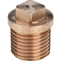Rotguss Stopfen 3290, mit Rand R1" AG, mit Vierkant