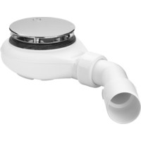 Viega Tempoplex drain fitting 6963, BH:60, 115mm, D90, bend 45Gr, chrome-plated