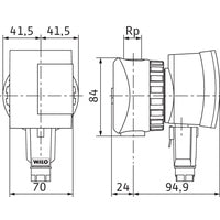 WILO NASSLÄUFER-HOCHEFFIZIENZPUMPE STAR-Z NOVA,RP1/2,1X230V,4.5W