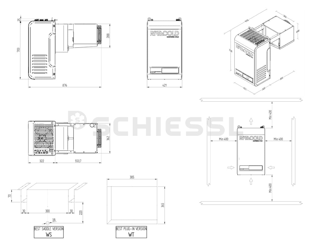 Rivacold Sattel Blocksystem NK BEST BEWS251MA10P11 R290 230V